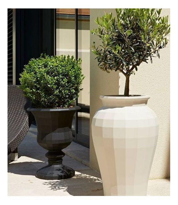 Jardinière De Jardin | Pot De Fleurs Blanc 50x50x46 Cm Bois De Pin Massif Cfw94259 92219664