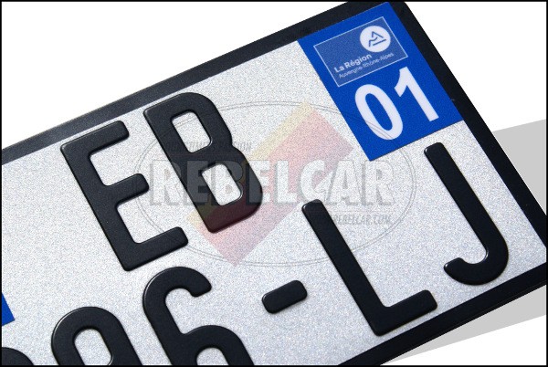 Replica Motorcycle License Plate - Pre-Euro Size 16.5x16.5 Cm, Embossed & Reflective