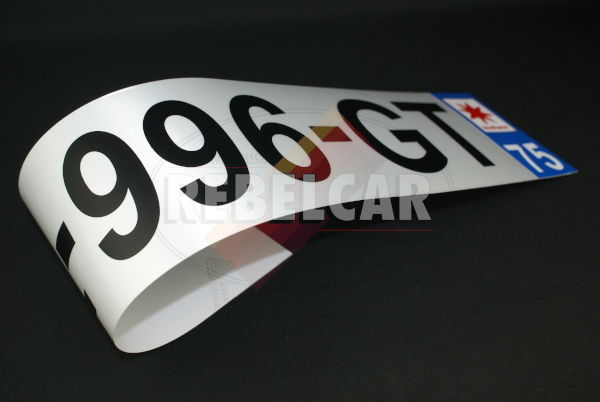 Autocollant Sapeur-pompier Pour Plaque D'immatriculation - Logo Et Numéro Personnalisable