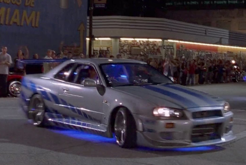 2 Fast 2 Furious Nissan Skyline GT-R R34 movie plate (Florida T4U 842)