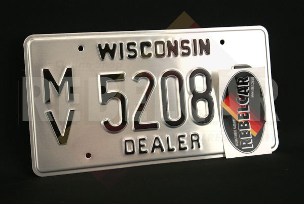 Wisconsin Custom Plate Racing WISCONSIN DEALER US USA License Plate Number Plate Embossed Custom