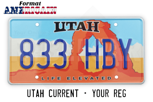thumbnail image 2 of Utah License Plate Souvenir Keychain – Ultra-Slim Aluminum, 2.5x1.25 Inches 2 of 3