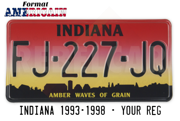 Indiana Amber Waves Of Grain Us Usa License Plate Number Plate Embossed Custom Indiana Amber Waves Of Grain Us Usa License Plate Number Plate Embossed Custom