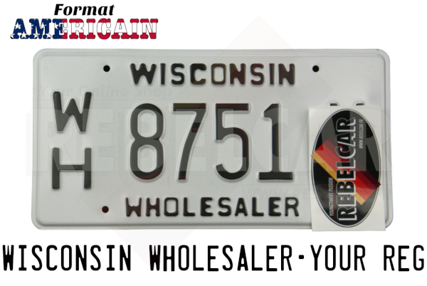 WISCONSIN WHOLESALER US USA License Plate Number Plate Embossed Custom