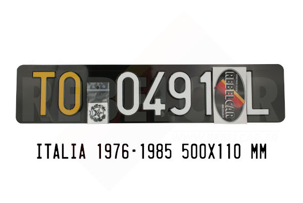 thumbnail image 2 of Italian Flag 3D Emblem Badge License Plate Frame – Black Stainless Steel (Rust-Free, 1 Year Warranty) 2 of 3