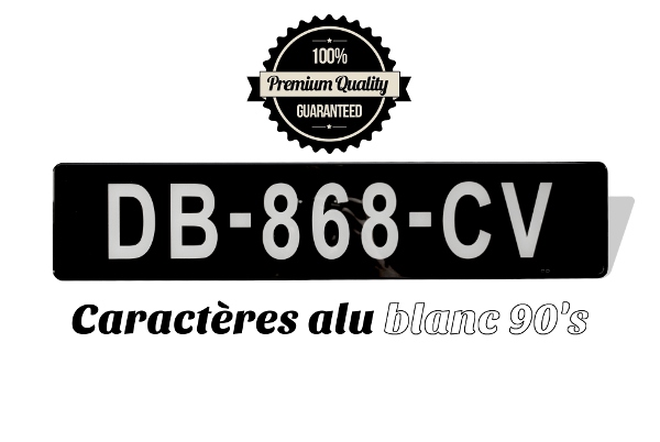 Plaque D Immatriculation Plexi Noire Collection 52x11 Cm