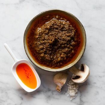 Pesto de Champignons, Huile infusée au piment d'Espelette, 130g