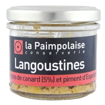 Langoustines au foie gras et piment d'Espelette, 80g