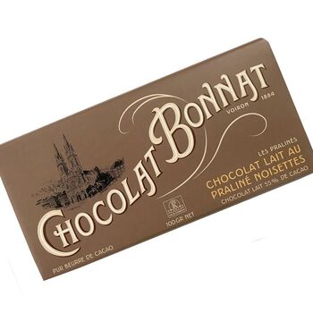 Chocolat Bonnat lait praliné Noisettes
