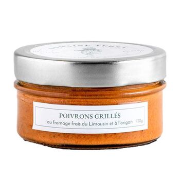 Poivrons grillés au Fromage frais & Origan, 130g