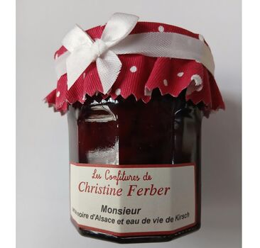 Confiture Christine Ferber Monsieur , Cerise Noire et Kirsch , Extra 220g