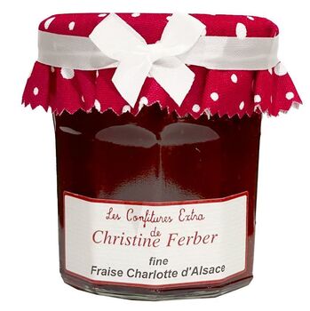 Confiture Christine Ferber Fraise Charlotte et Liqueur de Framboise, Fine 220g