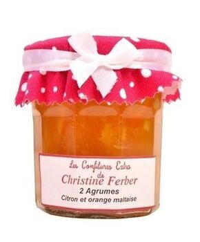 Confiture Christine Ferber Orange Maltaise et Citron Jaune, Extra 220g