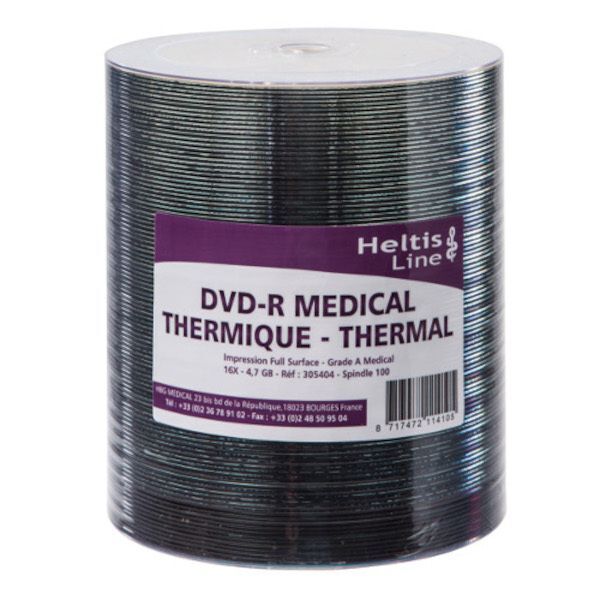 DVD-R JET D'ENCRE HELTIS LINE GRADE A MEDICAL