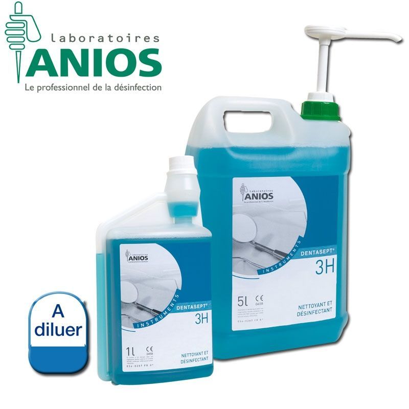 Dentasept 3H ANIOS - Détergent désinfectant liquide bactéricide, actif ...