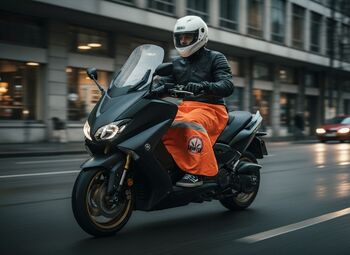 Usage conducteurs pour scooters et motos  <br><br> <>LE TABLIER EST MAINTENANT ORANGE <>