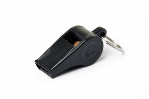 Sifflet Avec Attache Doigt - Noir - Pour Arbitres, Entraîneurs, Sports En Extérieur - Pratique Et Résistant - 8
