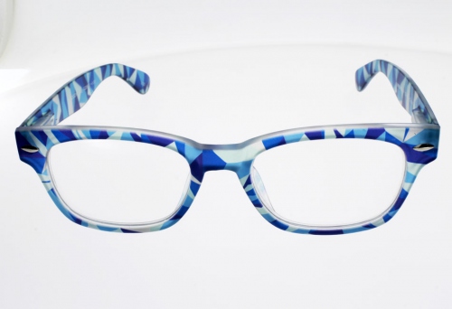 I Need You Lunettes de Lecture LOUPE Woody Bleu avec Branches Flex Mixte avec Etui loupe:+1.0
