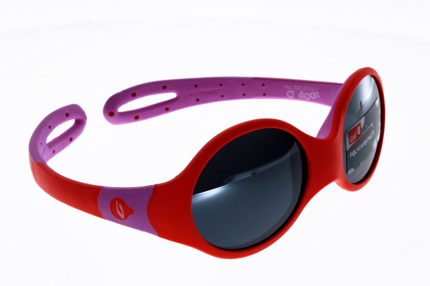 Lunettes De Soleil Fille 1 A 3 Ans Categorie 4 Julbo Loop M Corail Rose Avec Cordon Reglable