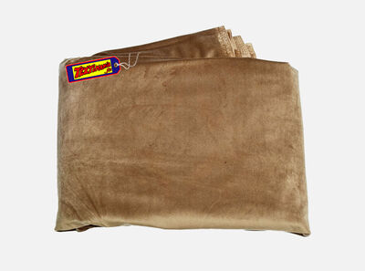 Coupon Tissu Velours Lisse Camel