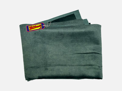 Coupon Tissu Peau de Pèche Ameublement Émeraude
