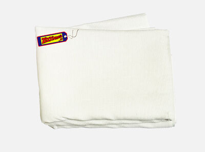 Coupon Tissu Velours Cotelé Ameublement Blanc