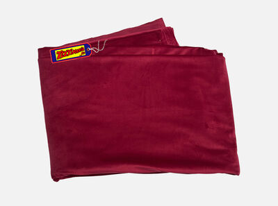 Coupon Tissu Velours Lisse Bordeaux