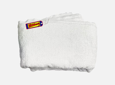 Coupon Tissu Éponge 100% Coton Blanc