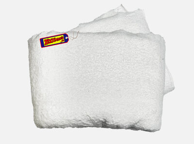 Coupon Tissu Éponge 100% Coton Blanc