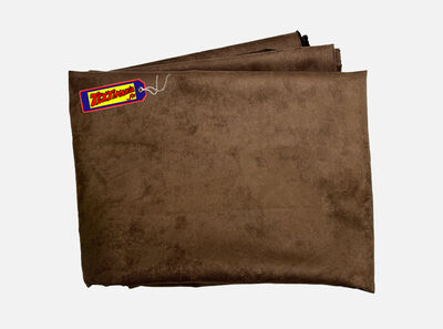 Coupon Tissu Suédine Fluide Choco