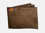 Coupon Tissu Suédine Fluide Choco