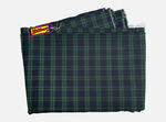 Coupon Tissu Tartan Carreaux Bleu Vert
