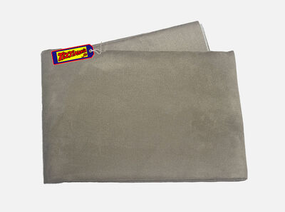 Coupon Tissu Suédine Ameublement Gris Taupé