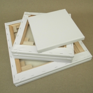 Lot De 2 Châssis Entoilés Ovales Blancs - 30x40 Cm, Toile Coton Épaisse Pour Peinture à L'Huile Ou Acrylique