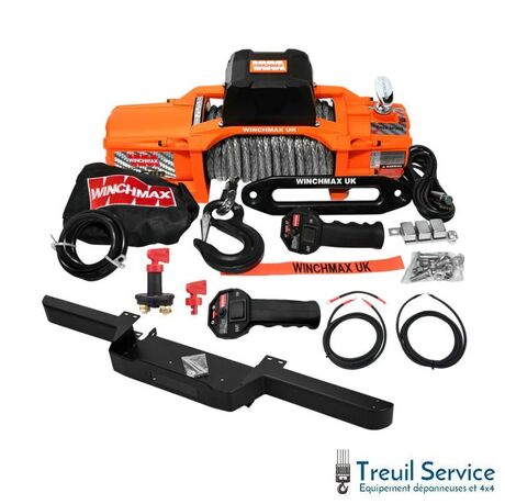 Kit Pare-chocs + Treuil 6.120SL Corde synthétique