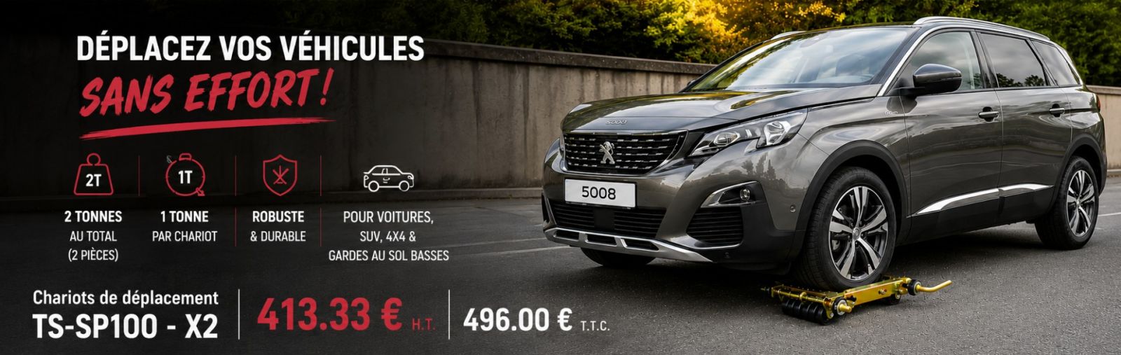 Chariots de déplacement véhicule auto-levables