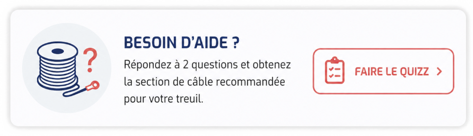QUELLE SECTION DE CABLE ELECTRIQUE CHOISIR POUR MON TREUIL