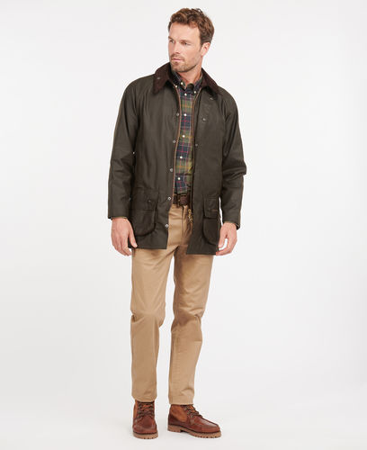 Classic Beaufort olive wax jacket - Main Image