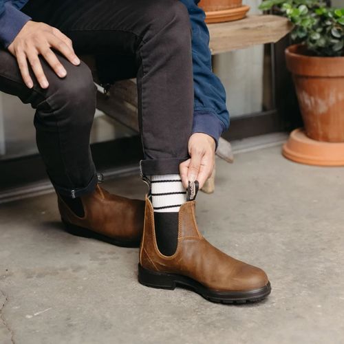 blundstone tobacco BL1911 resistant suede lends versatile appeal to an on Tobacco Suede Suede Leather Chelsea