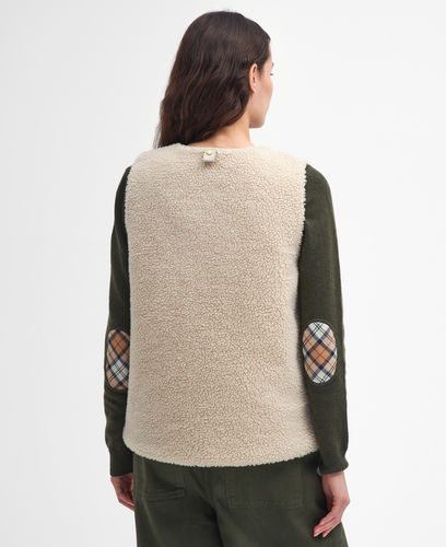 Dulsie ecru sherpa vest