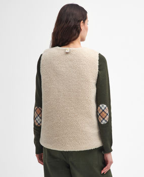 Dulsie ecru sherpa vest