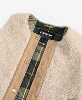 Dulsie ecru sherpa vest