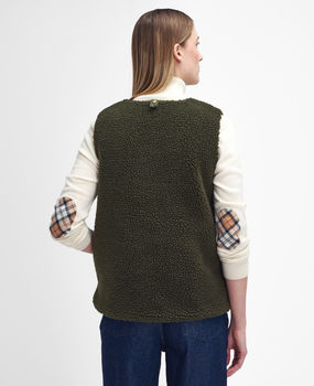 Dulsie olive sherpa vest