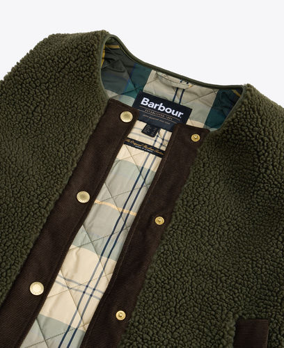 Dulsie olive sherpa vest