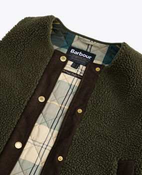 Dulsie olive sherpa vest