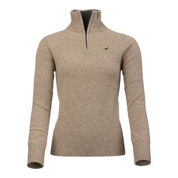 Pull lambswool tyne 1/4 zip femme 5 coloris