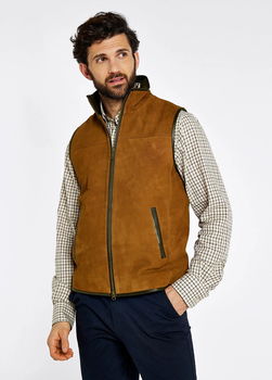 Gilet en cuir Dunhill tan