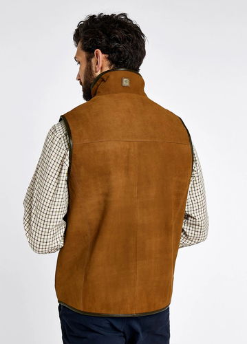 Dunhill tan leather waistcoat
