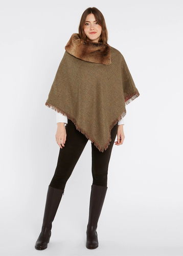 Silverfir burren tweed poncho