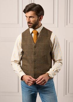 Compton teak lined back waistcoat